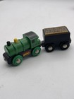 Vtg Lot Brio 4 - Wooden Trains  Dump Truck Tractor Trailer   Cargo   2 Figures