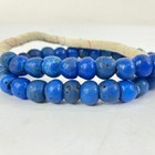 Dogon Bohemian Blue Round Trade Beads 34 Inch