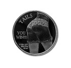 Heads You Win Tails  You Lose Adult 1 10 Oz 999 Silver Art Round Medal Bullion