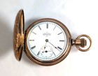 7 Jewel Gold- Filled Elgin Hunter Case Pocket Watch  Size 6