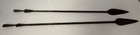 Antique Southeast Asian Hand Forged Iron Spear Arrow Heads Tribal Weapon - Pair
