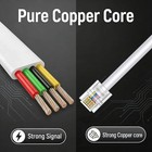 Extension Cord 25 Ft Long Cable Line Wire  With Standard Rj11 Plug Andinclude   