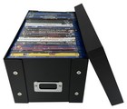 Checkoutstore Black Blu-ray Cases Storage Box  holds 25 Cases  Lot