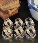              Set 12 Rare Gorham  6290 Sterling Silver Classic Napkin Ring American Mcm