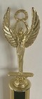 1981 Vintage Metal Trophy Angel Holding Wreath