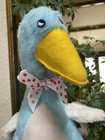 Vintage Eden Plush Pale Blue Duck W  Collar N Dotted Bow Tie  Vintage  Rare Htf