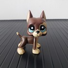 Littlest Pet Shop Lps  817 Great Dane Brown Chocolate Dot Eyes Puppy Gift Toy