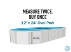Smartline 12  X 24    Oval Swimming Pool 25 Gauge Overlap Liner -  choose Pattern 