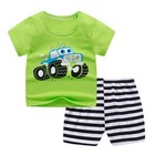 Kids Baby Boy s Short Sleeve Cartoon Tops Outfit Set 