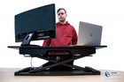 Amer Networks Sit-stand Desk Converter Riser Keyboard   Mouse Deck