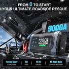 Featou 9000a 24000mah 12v Car Jump Starter With Air Inflator deflator Compressor