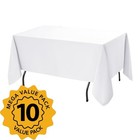 10-pack White Tablecloths For Rectangle Tables  60 X 120 Inches