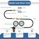 Cylinder Leak Down Tester Kit Compression Leakdown Detector Leakage Test Set 