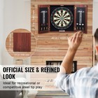 Uimoso Dartboard And Cabinet Set Official Size Complete Accessory Steel Tip Dart