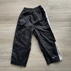 Nike Track Pants 4t Nylon Windbreaker Black   White Vtg Zip Legs Y2k Toddler Boy