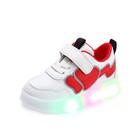 Kids Girls Love Flashing Light Up Sneakers Toddler Led Luminous Sport Shoes
