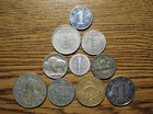 Lot Of 10 Old Coins Collection From All Over The World Including Silver - B