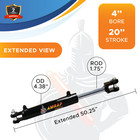 4x20 Hydraulic Cylinder - 4  Bore X 20  Stroke Welded Clevis Hydraulic Cylinder