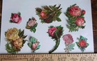 Antique Victorian Die Cut Scrap Large Lot 40  Of Flower Related Pieces