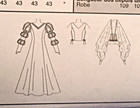 Vintage Pattern Mccalls 4041 Medieval Gown Costume Tall Hat 6-12 Uncut