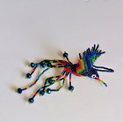 Very Colorful Beaded Humming Bird Ornament - Hand Made In Mexico