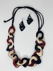Handmade Tagua Nut Set Necklace And Earrings 