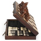 Magnetic Wooden Chess Set 17  - Portable Folding Board  Handmade Pieces For Adul