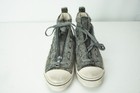 John Varvatos Animal Hair Gray High Top Sneakers Mens Shoes Sz 9 5 Brand New