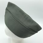 Vintage Us Army Green 44 Wool Garrison Military Cap Gerber 1958 Size 6 7 8 