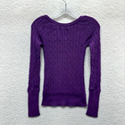 Y2k Vintage American Eagle Sweater Xs Purple Cable Knit Bella Swan Fairy Grunge