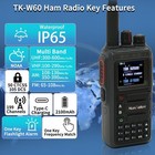 Ham Radio Handheld Gmrs Radio  Maxtalker Tk-w60 Waterproof Radios Black 