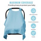 Metplus Muslin Car Seat Cover For Babies - Carseat Stroller Cover Infant