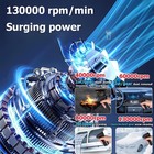130 000 Rpm Mini Turbo Snow Blower With Led Light     Portable Dual-mode Blower  