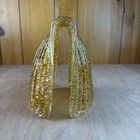 Murano Style Mcm Gold Draped Glass Art Deco Lamp Shade 6 h