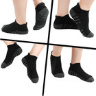 6 Pack Mens Athletic Ankle Running Socks Cushioned Low Cut Sports Bulk
