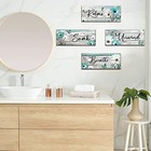  4 Pcs Farmhouse Bathroom Wall Decor Sign Daisy Tulip Flowers And Butterfly 