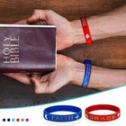 Inspirational Bible Verses Religious Christian Silicone Rubber Bracelets  48 Pcs