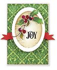 Christmas Holly Red And Greens  High Quality Steel Die Penny Black - New  51-064
