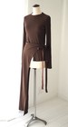 Rosetta Getty Asymmetrical Long Sleeve Top Blouse Tunic Womens Size S
