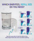 Diaper Pail Refill Bags Powder Scented Compatible With Dekor Mini 4 Pack