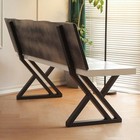 Bench Legs 16 Inch Triangle Metal Chair Base Legs With Backrest Bracket Set J