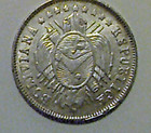 Bolivia 20 Centavos 1883 Silver Coin 0 900 Fineness 4 6g  22 34mm  Km  159 1