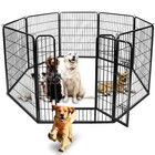 39   8 Panel Detachable Exercise Fence Metal Dog Playpen Multiple Shap For Pet