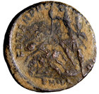 Desert Patina Genuine Ancient Roman Coin Constantius Gallus Spearing War Letter