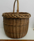 Shlf Antique Traditional Willow Wicker Large Basket 17 1 2  X 14 