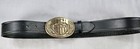 Indiana Metal Craft Usa Shield Brass Belt Buckle W  Leather Belt Size 34 Flag