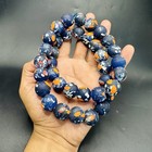 Vintage Trade Cobalt Blue Candy African Glass Unique Beads Beaded Necklace