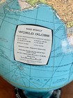 Zodiac Analemma Astrology Rand Mcnally World Globe 12  Day night Metal Base Vtg 