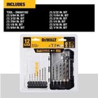 Dewalt Black   Gold Impact Ready 12 Piece Metal Drill Bit Set Dwah1182