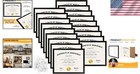 Premium 18-pack Black Certificate Frames With Plexiglass For Modern Displays